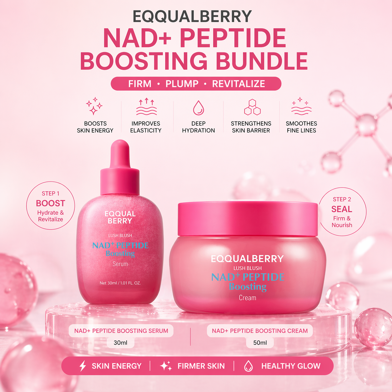EQQUALBERRY NAD+ Peptide Boosting Bundle
