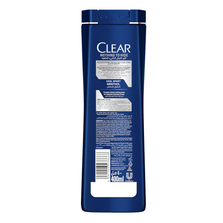 Clear Men Cool Sport Menthol Shampoo