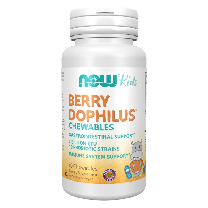 NOW Kids Berry Dophilus - 60 Chewables