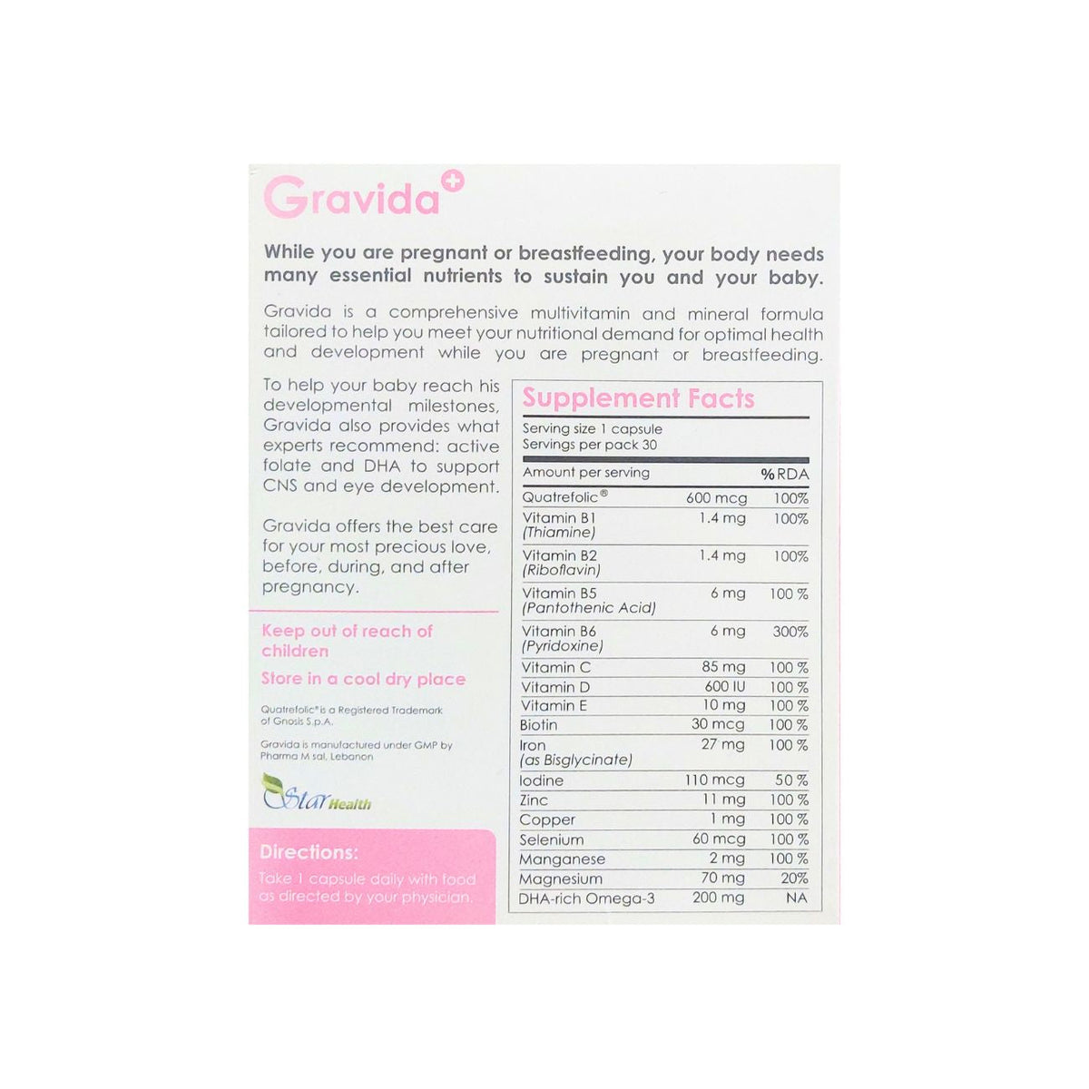 Pharma M Gravida+ 30 Capsules