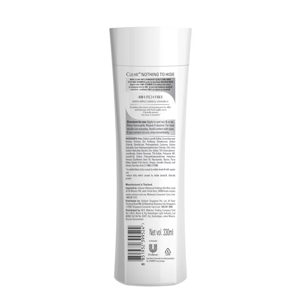Clear 48 hr Itch-Free Anti-Dandruff Shampoo