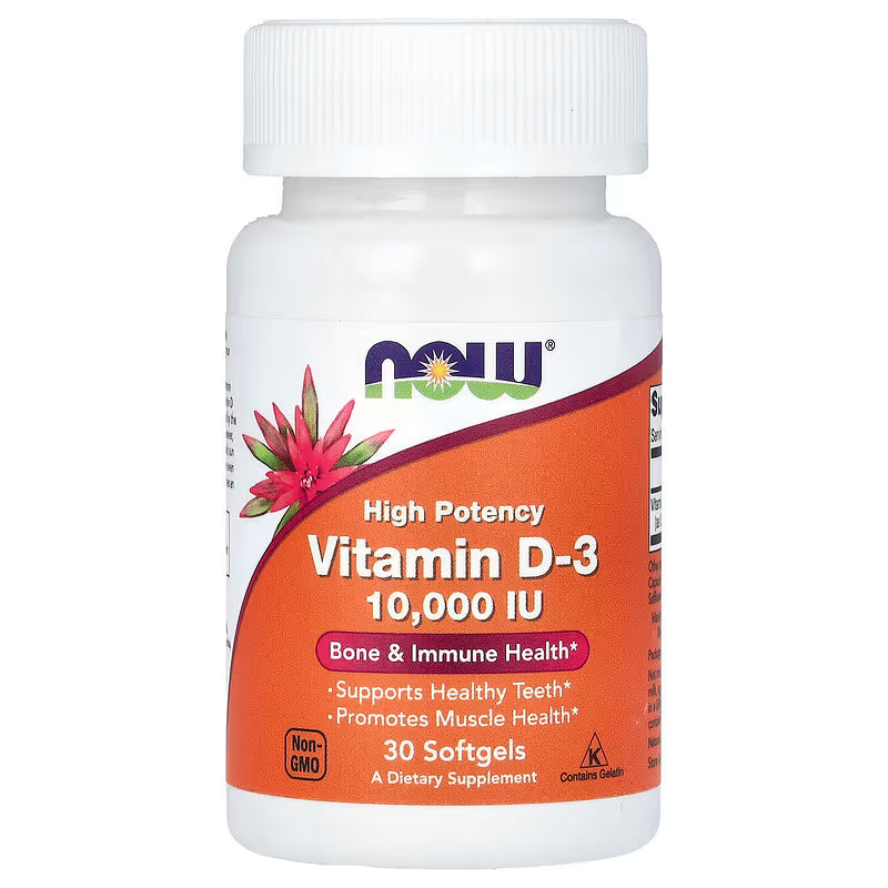 NOW Vitamin D3 10,000 IU - 30 Softgels