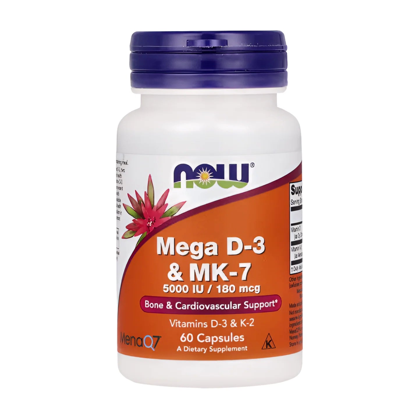 NOW Mega D-3 & MK7 - 60 Capsules
