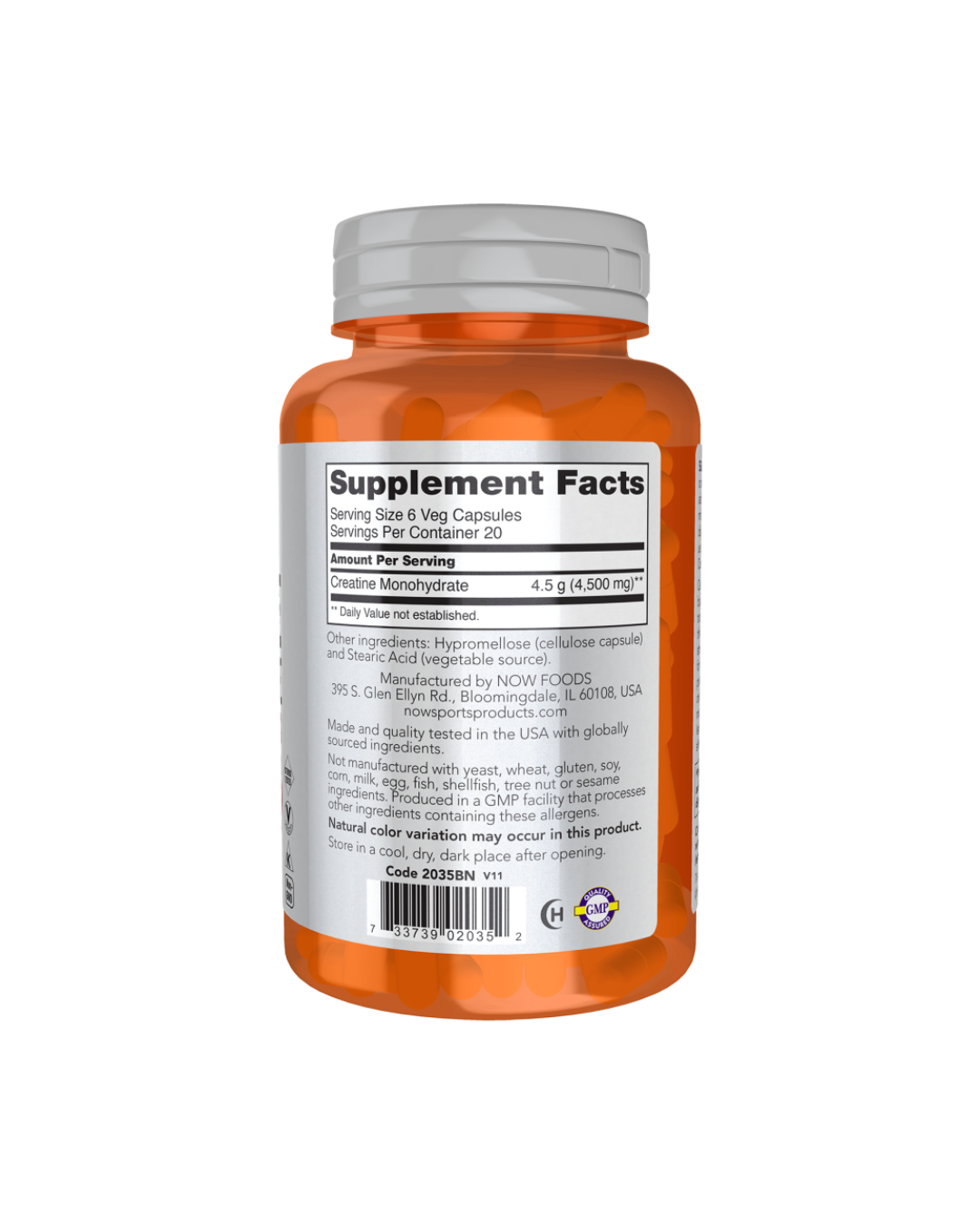 Creatine Monohydrate - 120 Capsules