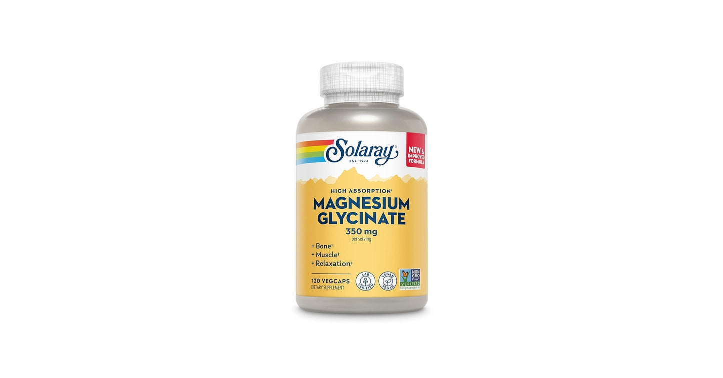 Solaray Magnesium Glycinate 350mg 120 tabs