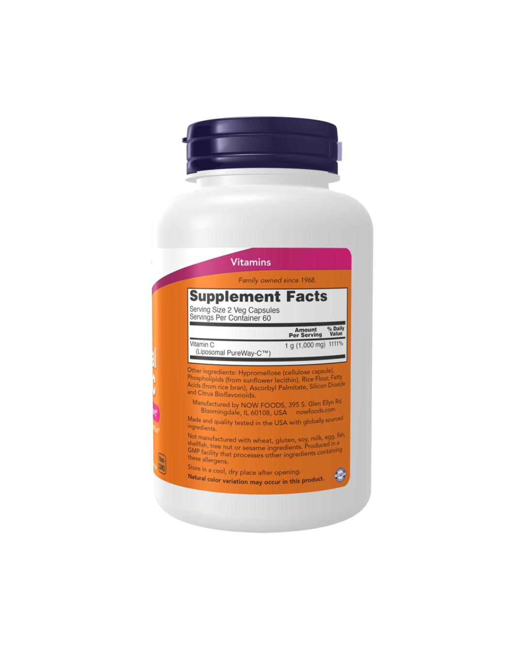 NOW Liposomal Vitamin C 1000mg - 120 Capsules