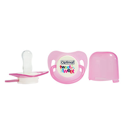 Optimal Round Nipple Silicone Pacifier 6+ months