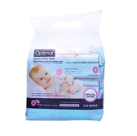 Optimal Sensitive Baby Wipes 216 Wipes