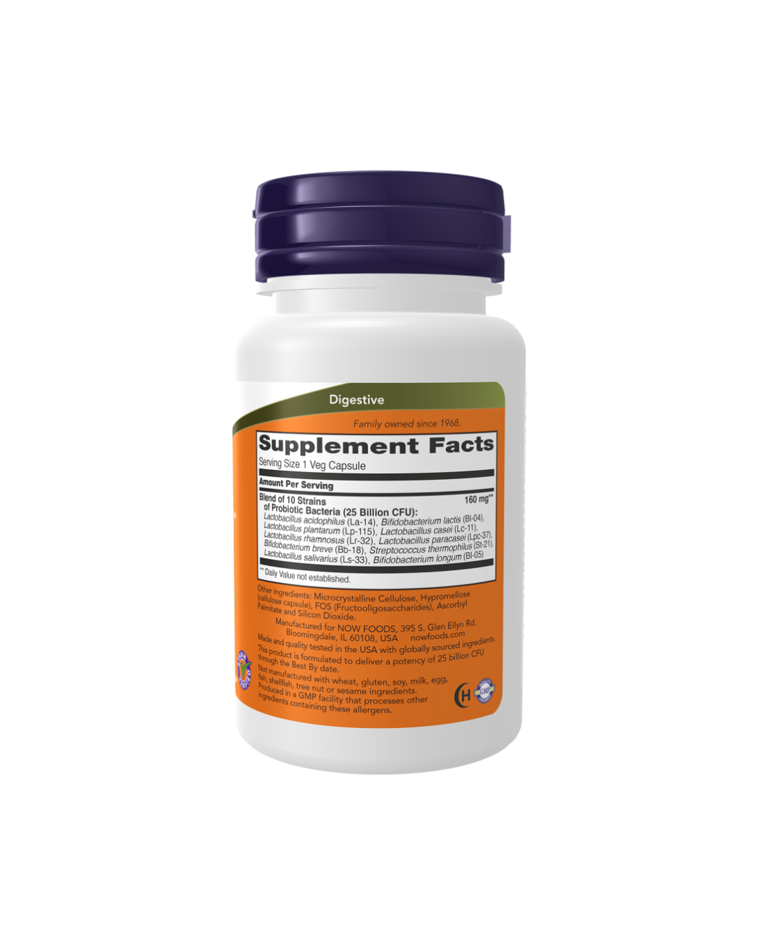 NOW Probiotic-10 25 Billion - 30 Capsules