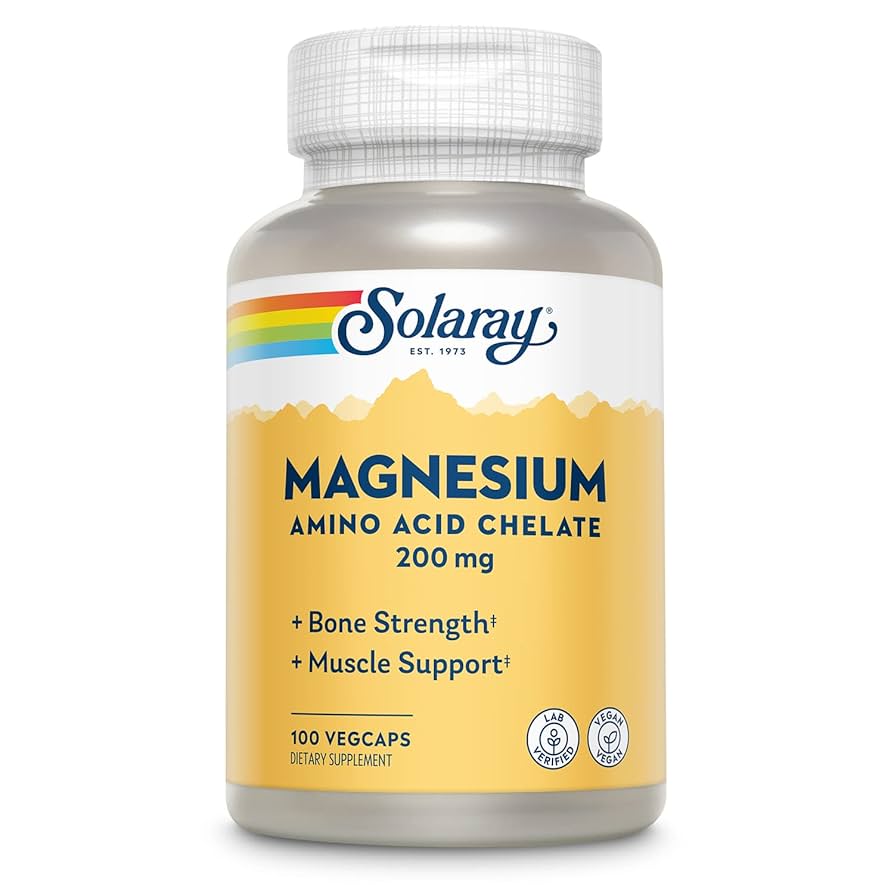 Solaray Magnesium AAC 200mg - 100 Capsules