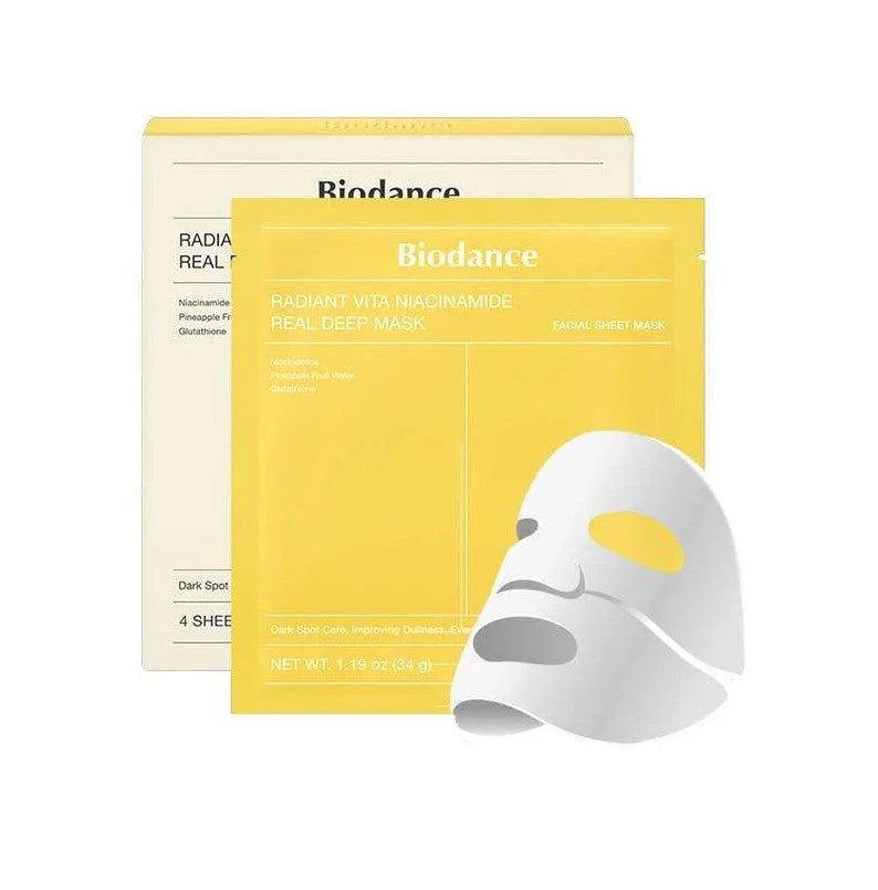 BIODANCE - Radiant Vita Niacinamide Real Deep Mask - 4EA