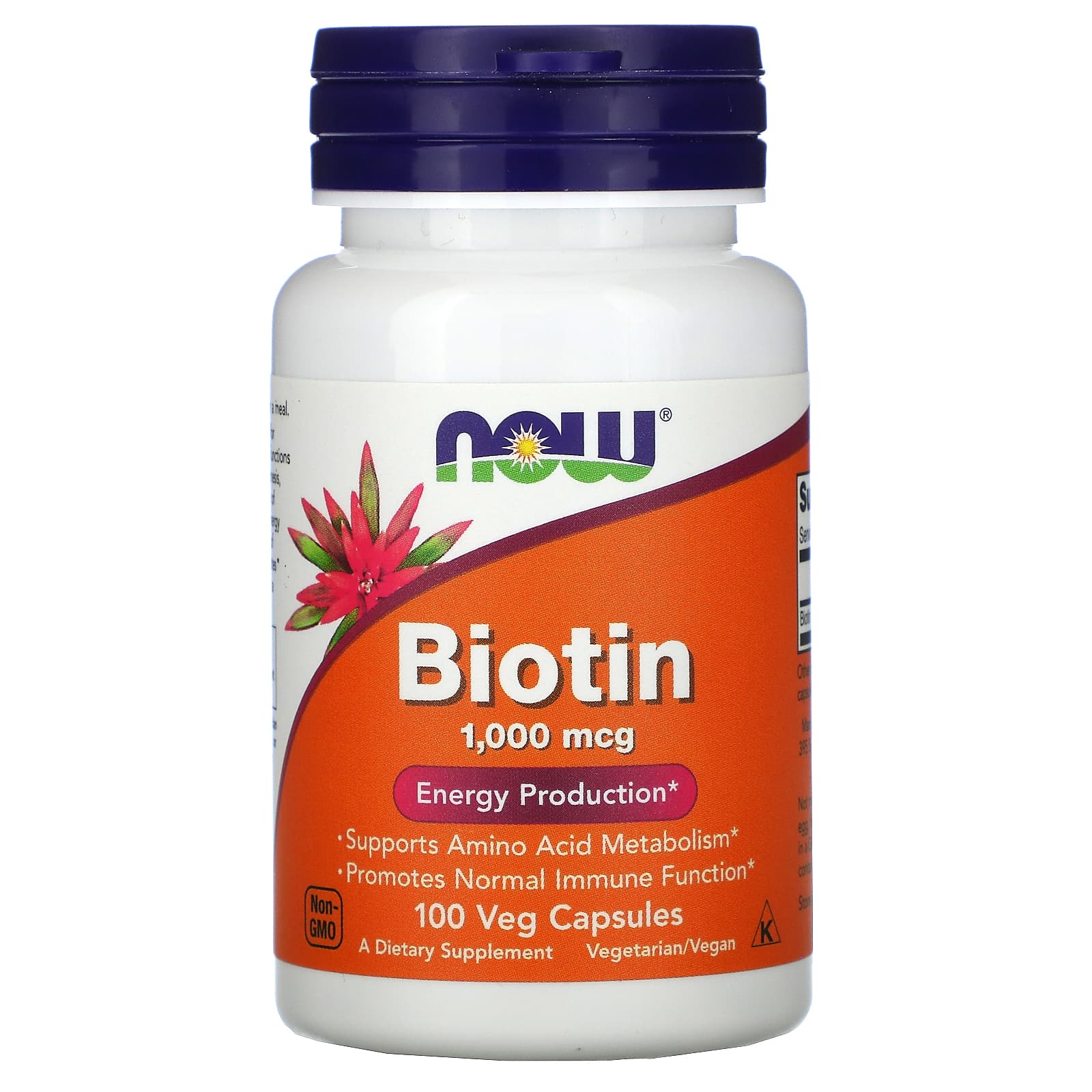 NOW Biotin - 100 Capsules