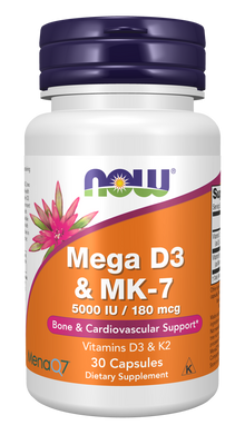 NOW Mega D-3 & MK7 - 30 Capsules