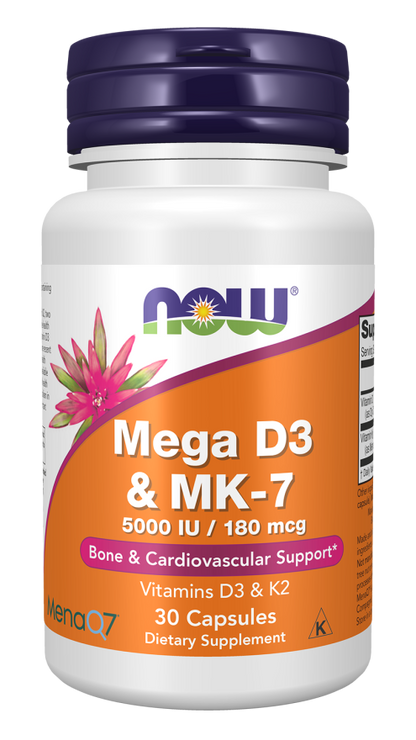NOW Mega D-3 & MK7 - 30 Capsules