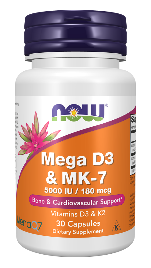 NOW Mega D-3 & MK7 - 30 Capsules