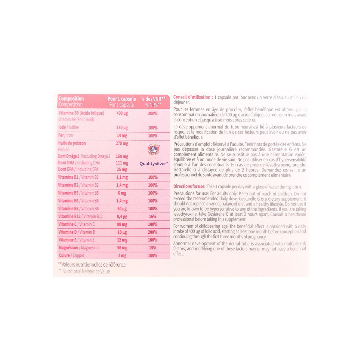 IPRAD Gestarelle G3 Pregnancy 30 Capsules