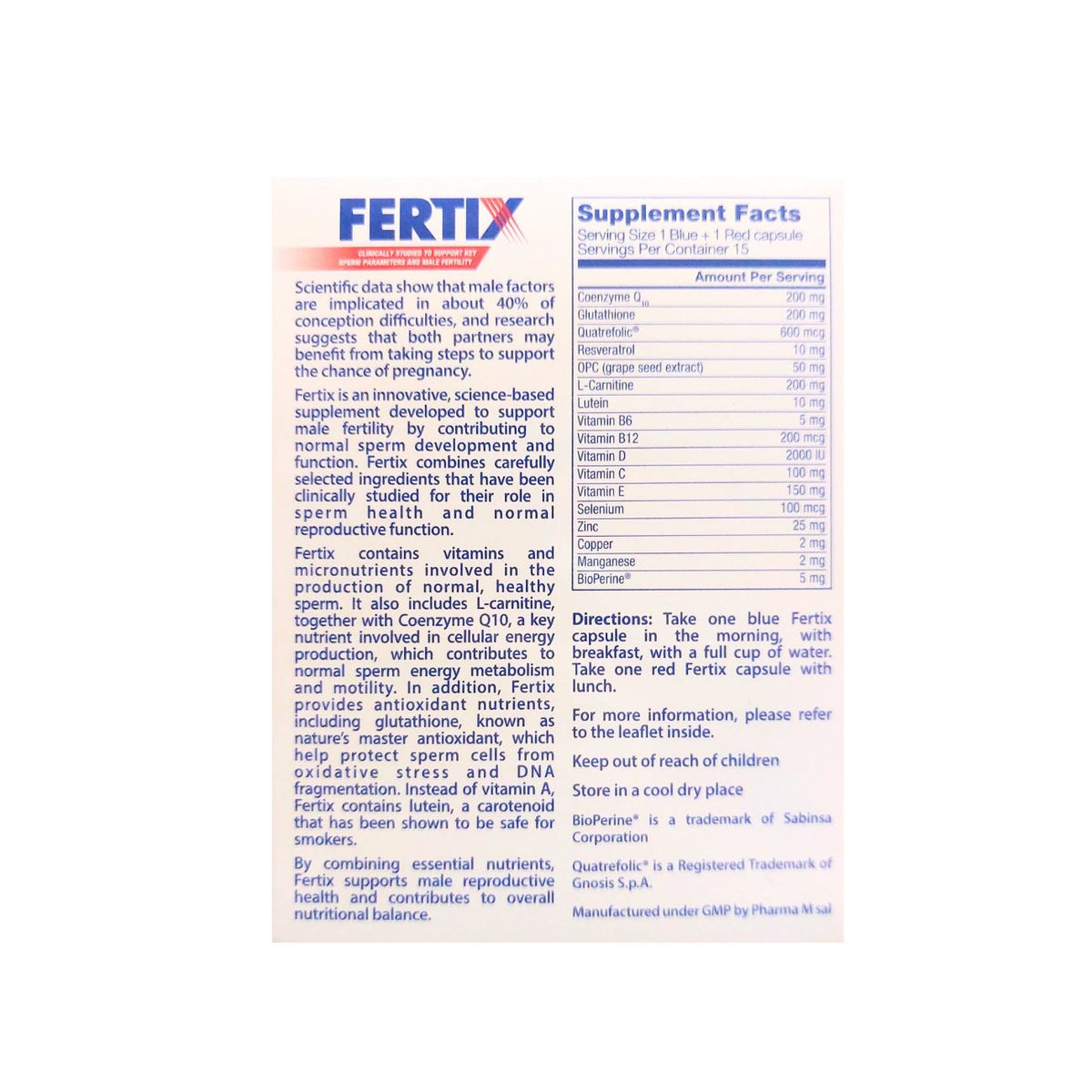 Pharma M Fertix 30 Capsules