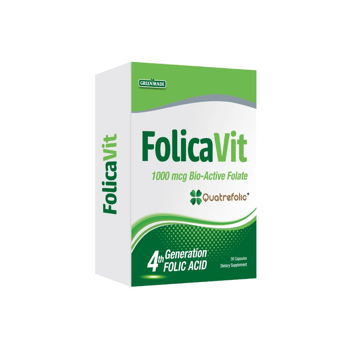Green Made FolicaVit 1000mcg Bio-Active Folate 30 Tablets