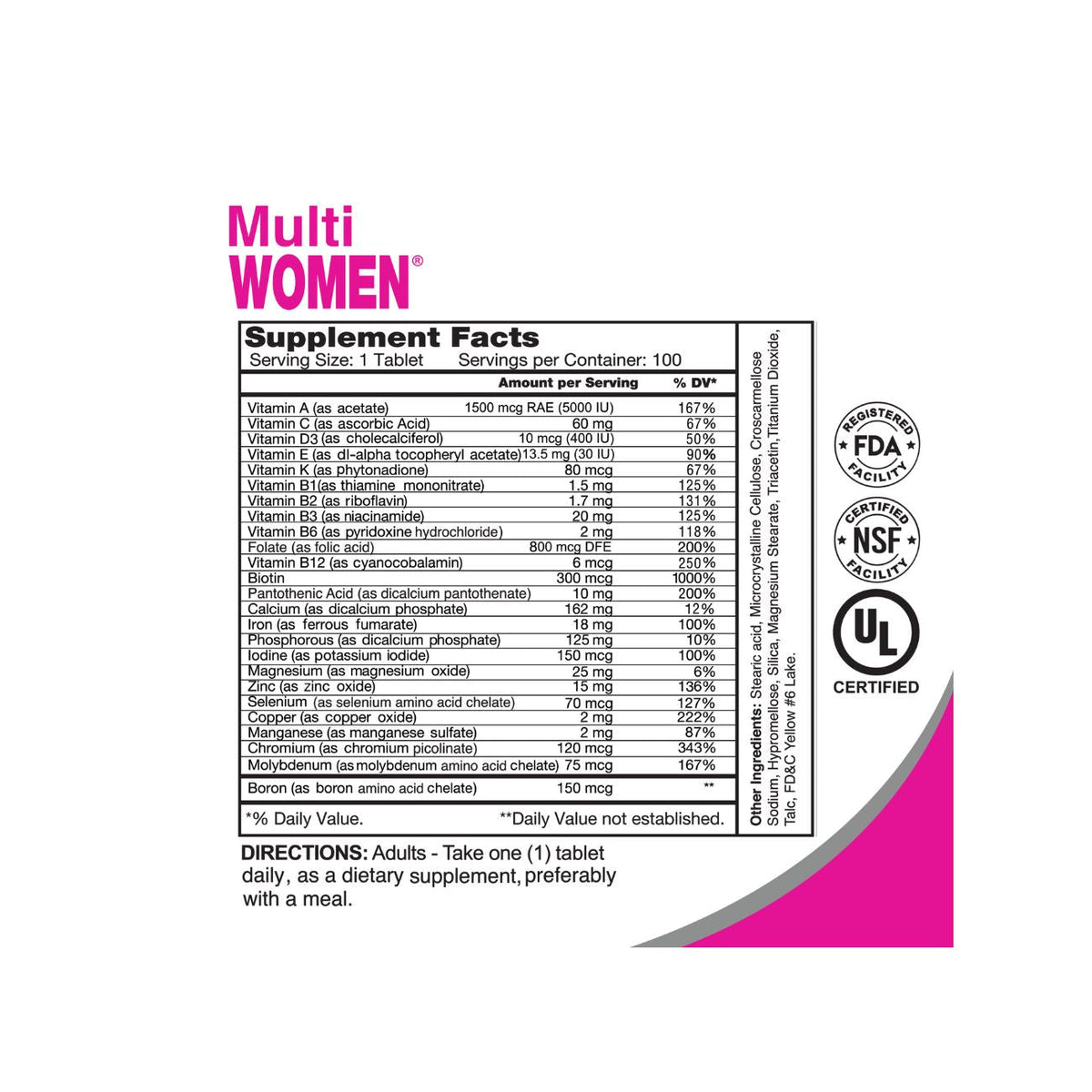 Alfa Multi Women Daily Multivitamin 100 Tablets