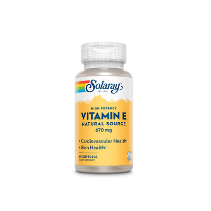 Solaray Vitamin E 670mg (1,000 IU) 60 Softgels
