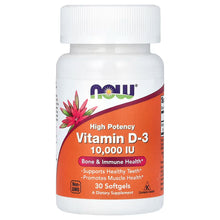 NOW Vitamin D3 10,000 IU - 30 Softgels