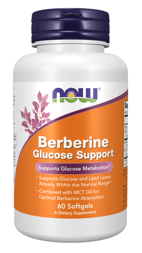 NOW Berberine Glucose Support - 60 Softgels