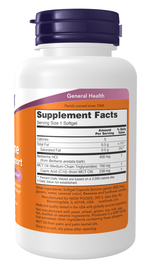 NOW Berberine Glucose Support - 60 Softgels