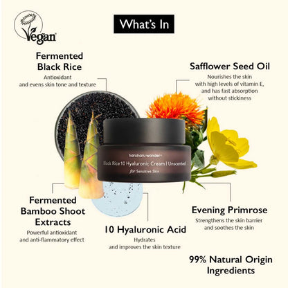 Haruharu Black Rice 10 Hyaluronic Cream Unscented