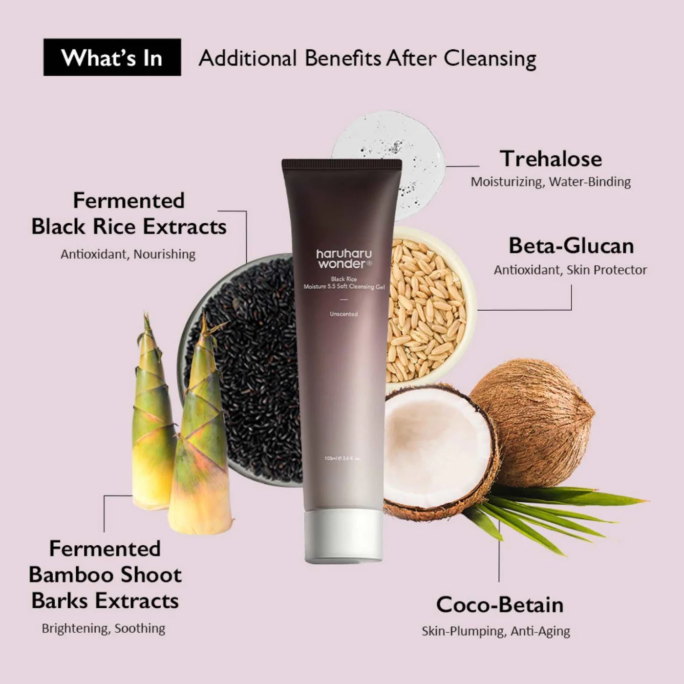 Haruharu Black Rice Moisture 5.5 Soft Cleansing Gel