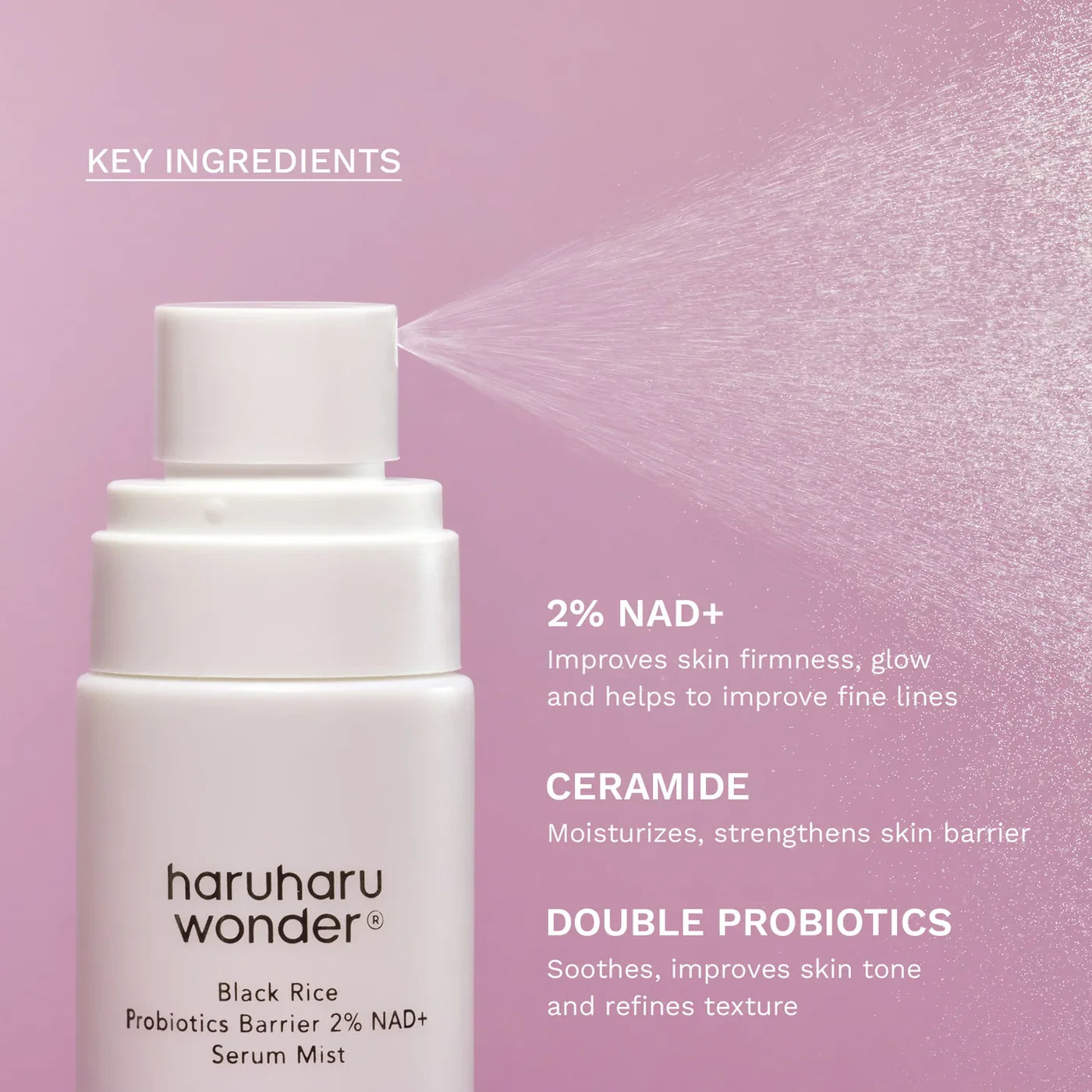 Haruharu Black Rice Probiotics Barrier 2% NAD+ Serum Mist