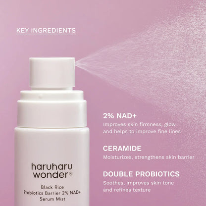 Haruharu Black Rice Probiotics Barrier 2% NAD+ Serum Mist