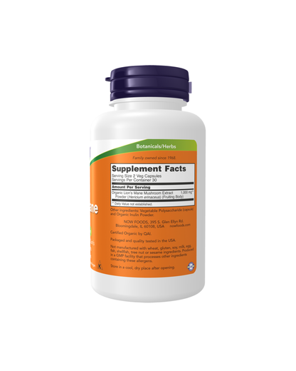 NOW Lion's Mane 500mg - 60 Capsules
