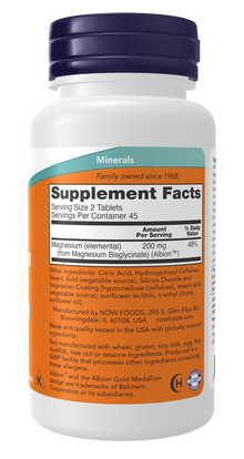 NOW Magnesium Glycinate - 90 Tablets
