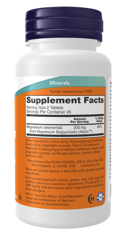 NOW Magnesium Glycinate - 90 Tablets