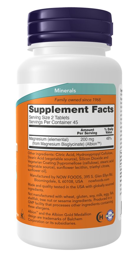 NOW Magnesium Glycinate - 90 Tablets