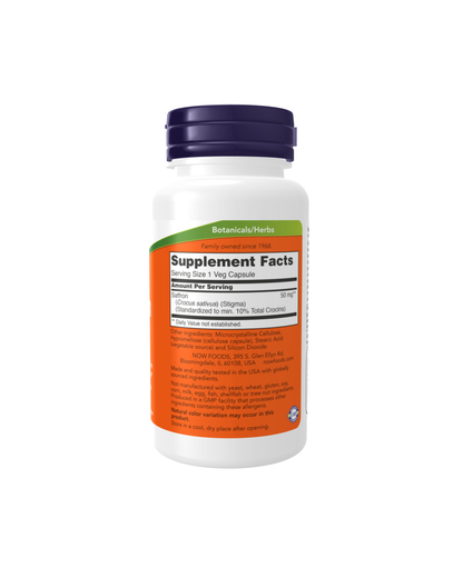NOW Saffron 50mg - 60 Capsules