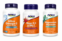 The Daily Foundation by NOW — Magnesium, D3+K2 & Omega-3