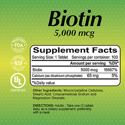Biotin 5,000mcg