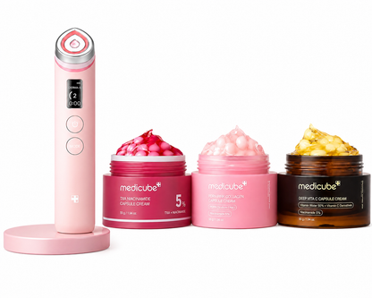 Medicube Glass Skin Pro Routine (Age-R Device + Brightening & Collagen Cream Set)