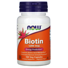 NOW Biotin - 100 Capsules